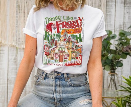 Gingerbread Bakery Tshirt, Retro Christmas Cookie T-Shirt