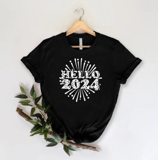 Fireworks Hello 2024 Shirt,Christmas Shirt