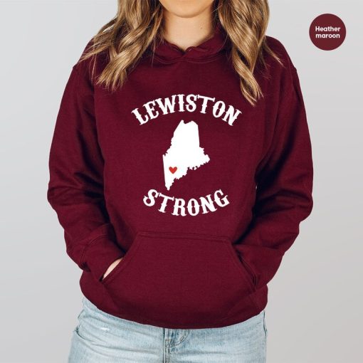 Lewiston Strong Tees and Sweaters, Pray for Maine Sweatshirt