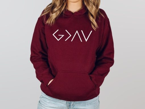 God is Greater than The Highs and Lows Hoodie, Religious Hoodie