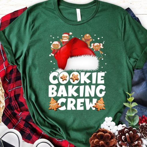 Cookie Baking Crew Christmas Santa Gingerbread Team T Shirt