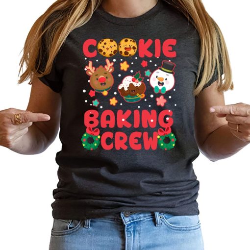 Funny Christmas Cookie Baking Crew Christmas Santa Family Funny Gingerbread Team T-Shirt