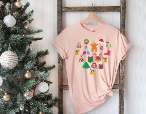 Christmas Heart Shirt, Christmas Women Shirt