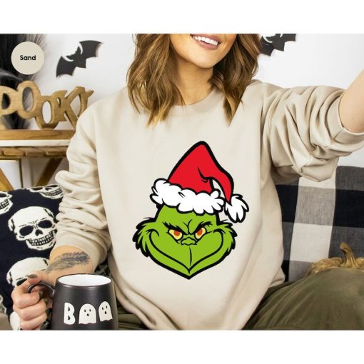 Christmas Grinch Long Sleeve Shirt, Grinch Holiday Hoodies