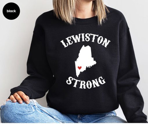 Lewiston Strong Tees and Sweaters, Pray for Maine Sweatshirt