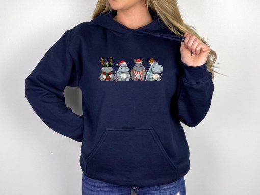 Hippopotamus Christmas Hoodie