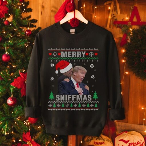 Funny Joe Biden Sniffing Trump Ugly Christmas Sweater