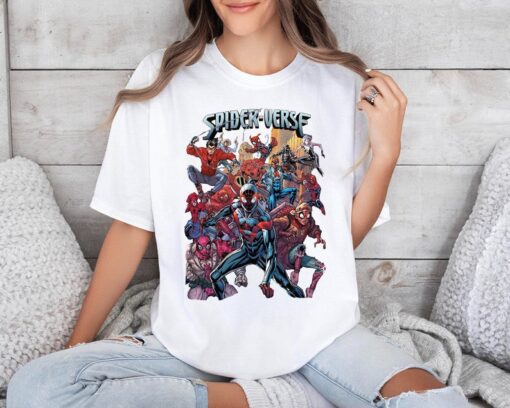 Spider-Man Across the Spider-Verse Characters tshirt