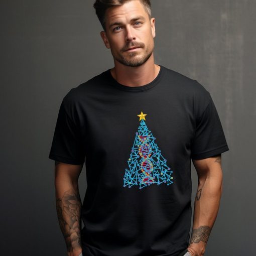 DNA Christmas Tree Protein Presents T-shirt, Science Biology Chemistry tshirt