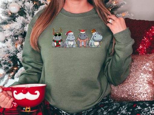 Hippopotamus Christmas Sweatshirt