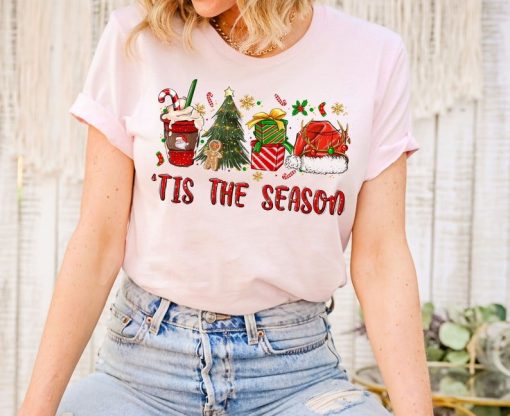 Tis The Season Christmas Tree Shirt, Christmas Gingerbread Tee