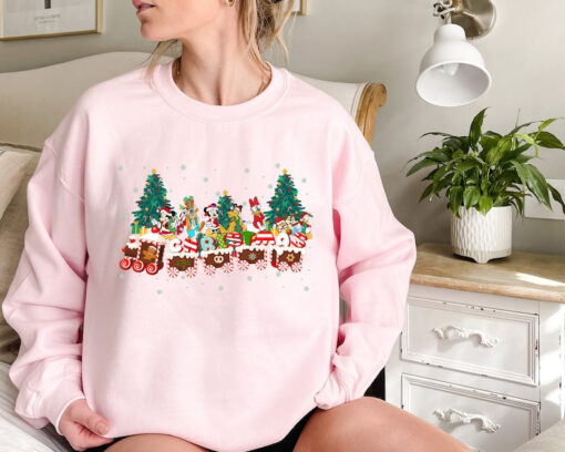 Disney Train Gingerbread Sweater, Mickey And Friends Christmas Sweatshirt