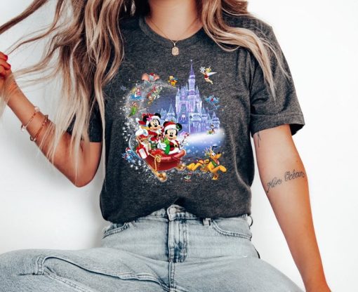 Minnie Mickey and Pluto's Sleigh Rides Disney Shirt, Disney Christmas Shirt