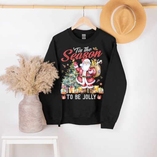 Tis The Season To Be Jolly Sweatshirt, Winter Holiday Sweatshirt