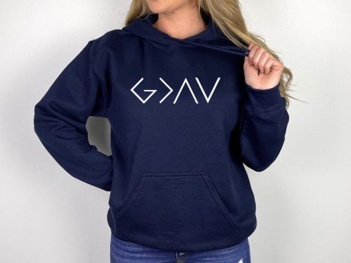 God is Greater than The Highs and Lows Hoodie, Religious Hoodie