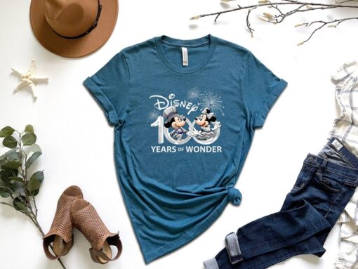 Disney 100 Years Of Wonder Shirt, Disney Mickey And Minnie Shirt