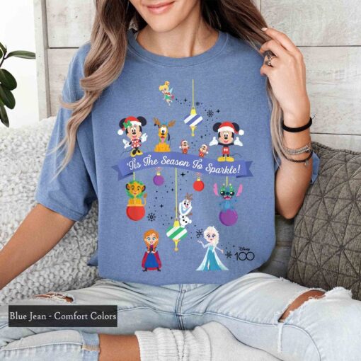 Disney 100 Christmas Holiday Tis the Season to Sparkle! Shirt