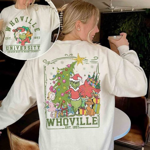 Retro Whoville University Sweatshirt, Whoville Sweatshirt,