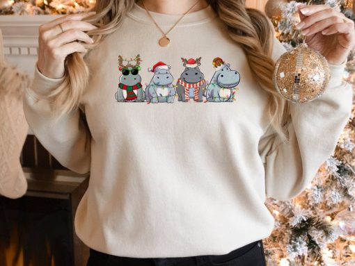 Hippopotamus Christmas Sweatshirt