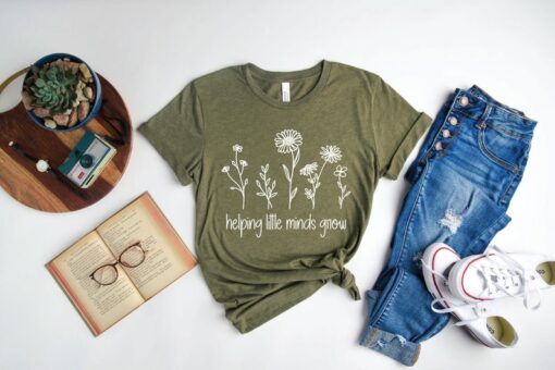 Helping Little Minds Grow Shirt, Teacher Shirt, Gift For Teacher