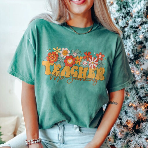 Teacher Team Shirts, Personalized School, Teacher Gift, Customized Name Teacher Shirt