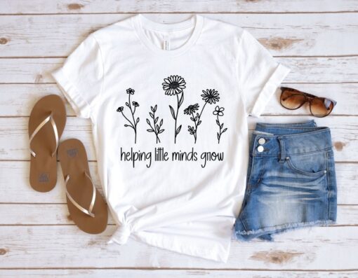 Helping Little Minds Grow Shirt, Teacher Shirt, Gift For Teacher