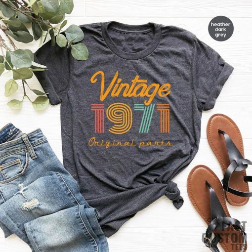 54th Birthday Shirt Vintage 1971 T Shirt 54 Years Old Tee Limited Edition