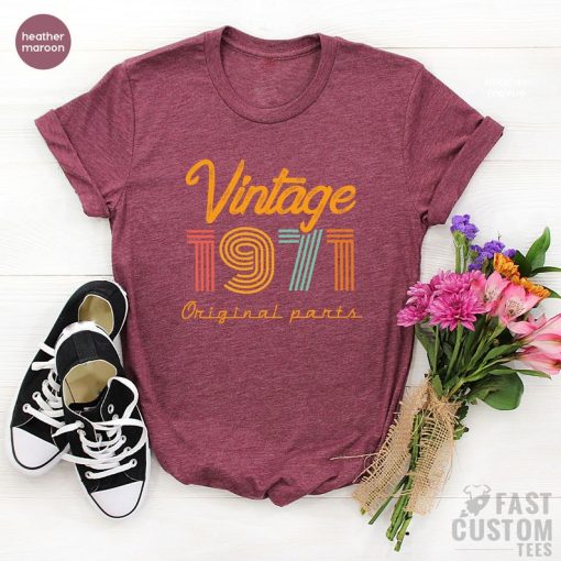 54th Birthday Shirt Vintage 1971 T Shirt 54 Years Old Tee Limited Edition