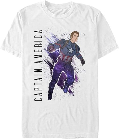 Marvel Big & Tall Captain America Painted Men's Tops Short Sleeve Tee Shirt