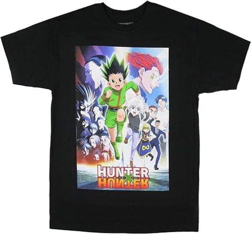 Hunter X Hunter Men's Dynamic Character Poster Design Anime T-Shirt