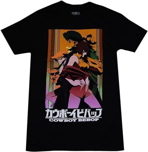 Great Eastern Entertainment Cowboy Bebop Men's Spike, Faye, Jet, Ed, and EIN T-Shirt