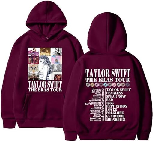 1989 𝘛𝘢𝘺𝘭𝘰𝘳 Hoodies For Women Oversized Crewneck 1989 Sweatshirt Long Sleeve Concert Outfit Hoodie Pullover