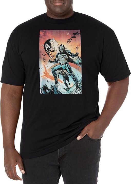 Marvel Big & Tall Classic Captain America Jan19 Men's Tops Short Sleeve Tee Shirt