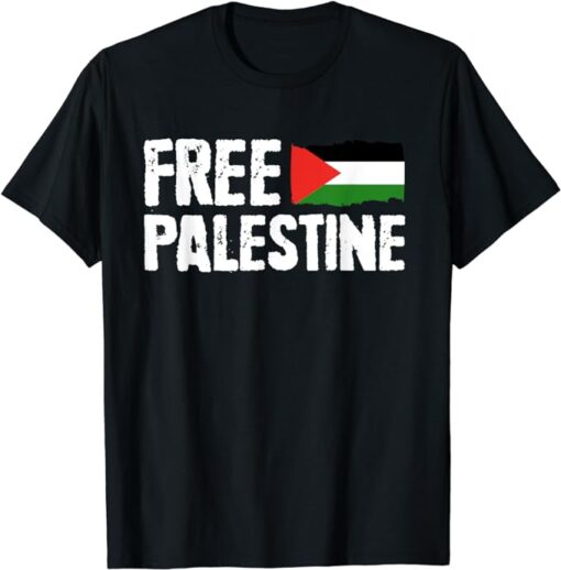 Free Palestine Gaza Flag Arabic Freedom for Palestinians T-Shirt