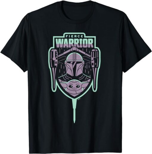 Star Wars The Mandalorian Season 3 Grogu Fierce Warrior N-1 T-Shirt