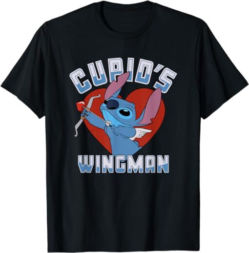 Disney Stitch Heart Cupid's Wingman T-Shirt