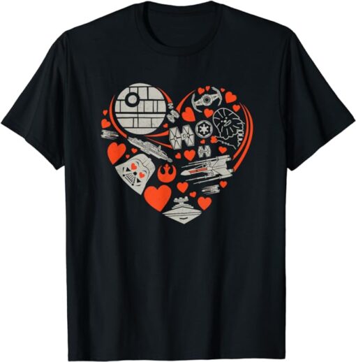 Star Wars Valentine's Day Heart Galaxy T-Shirt