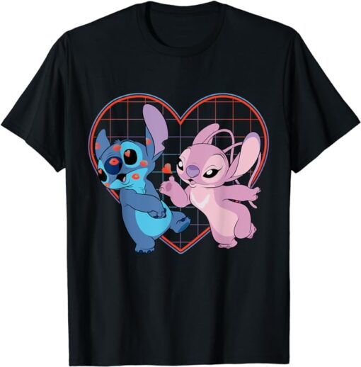 Disney Lilo and Stitch Angel Heart Kisses T-Shirt