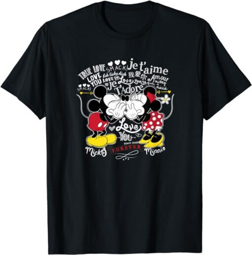 Disney Mickey & Minnie Mouse Love in Any Language Valentine T-Shirt