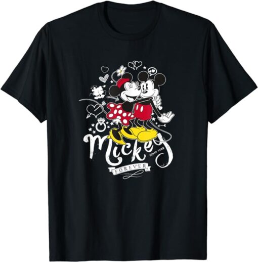 Disney Minnie Mouse Mickey Forever Love Hug Valentine’s Day T-Shirt