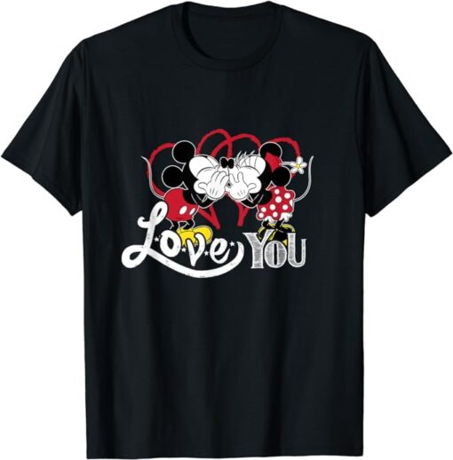 Disney Mickey & Minnie Mouse Love You Secret Valentine’s Day T-Shirt