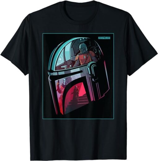 Star Wars The Mandalorian Neon Helmet T-Shirt