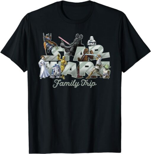 Star Wars Family Trip Original Trilogy Characters Vacation T-Shirt