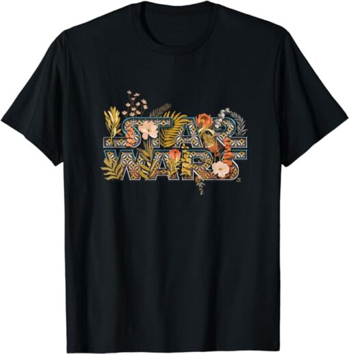 Star Wars Movie Logo Floral Garden Reimagined T-Shirt