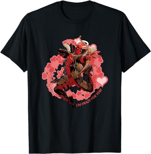 Marvel Deadpool I'm Crazy For You Valentine's Day T-Shirt