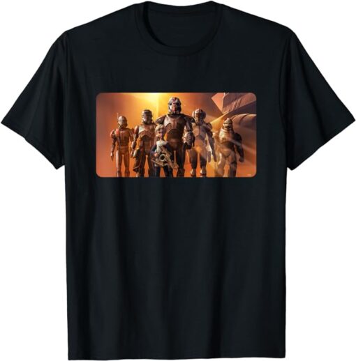 Star Wars The Bad Batch Clone Force 99 Team Sunset Lighting T-Shirt