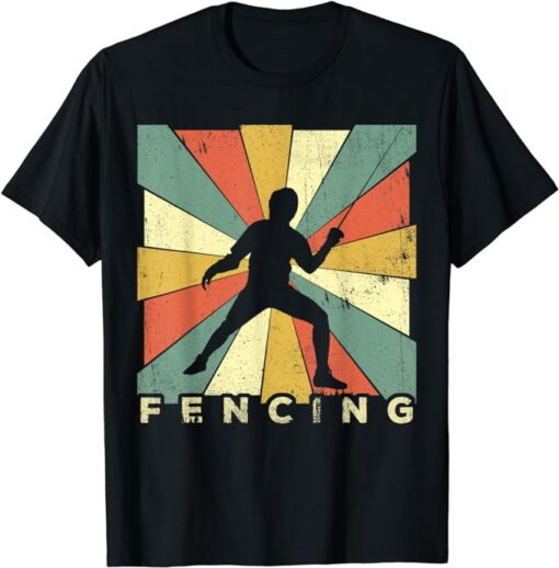 Vintage Fencing Sport Retro Gift T-Shirt