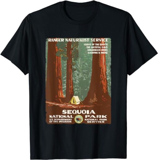 Vintage Poster Shirt-Sequoia National Park T-Shirt