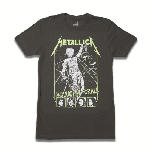 ...And Justice For All Faces Album T-Shirt (Vintage Black)