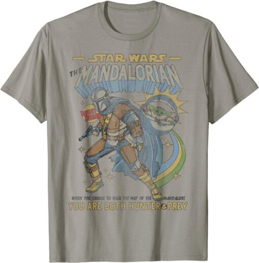 Star Wars Mandalorian Comic Poster T-Shirt